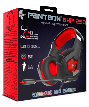Гарнитура игровая PANTEON GHP-250 чёрно-красная