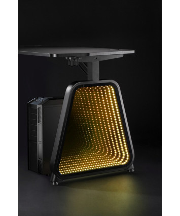Стол игровой Cactus CS-GMD-BK-RGB столешница МДФ, черный, каркас черный