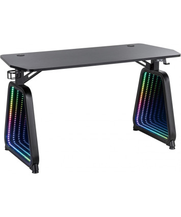 Стол игровой Cactus CS-GMD-BK-RGB столешница МДФ, черный, каркас черный