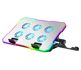 Охлаждающая подставка для ноутбука PANTEON CP-166 RGB Silver 9"-17", USB, 6 вентиляторов