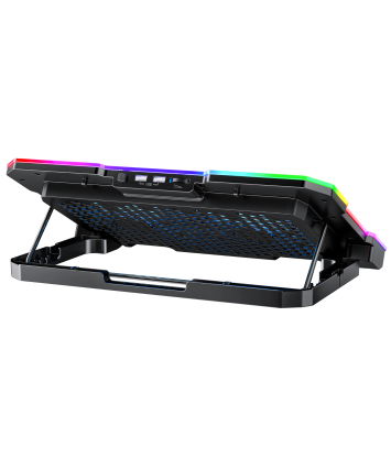 Охлаждающая подставка для ноутбука PANTEON CP-166 RGB Silver 9"-17", USB, 6 вентиляторов Охлаждающая подставка для ноутбука PANTEON CP-166 RGB Silver 9"-17", USB, 6 вентиляторов