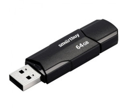 Флеш накопитель 64Gb USB 2.0 SmartBuy CLUE Black (SB64GBCLU-K)