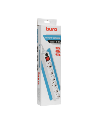 Сетевой фильтр Buro 600SH-16-3-W 3м белый