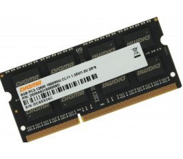 Модуль памяти SODIMM DDR3 8Gb PC12800 1600MHz Digma DGMAS31600008D