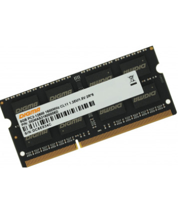 Модуль памяти SODIMM DDR3 8Gb PC12800 1600MHz Digma DGMAS31600008D