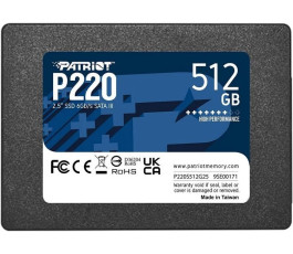 Накопитель SSD SATA 2,5" 512Gb Patriot P220 (P220S512G25)