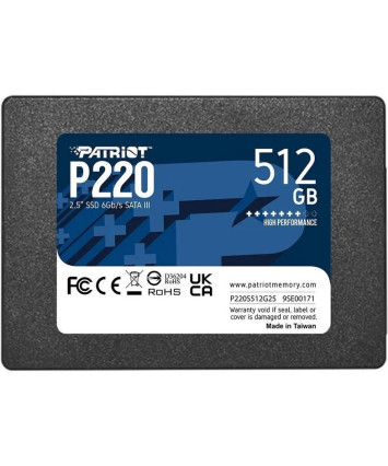 Накопитель SSD SATA 2,5" 512Gb Patriot P220 (P220S512G25)