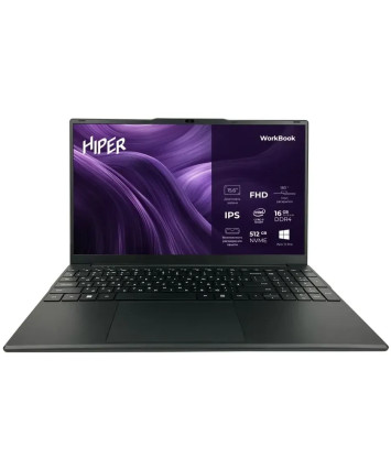 Ноутбук HIPER Workbook I151, 15,6, IPS i3-1215U/16/512/W11pro черный FWBC151-I312UR16N5FABWPG