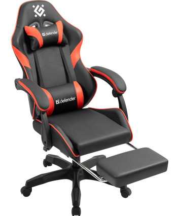 Кресло игровое Defender Serenity, черный/красный