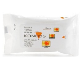 Чистящие салфетки Konoos KSN-15 для LED/LCD/TFT 15шт.