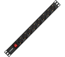 Блок розеток горизонтальный ExeGate PDU-19H804 AL-8S-EU2.5-SW 19" 1U