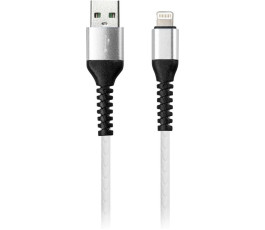 Кабель USB - Ligntning для Apple, Smartbuy iK-512sp white, 1 м, белый