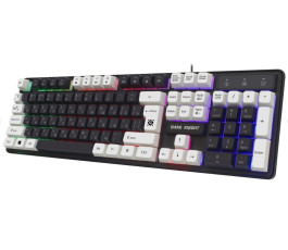 Клавиатура игровая с подсветкой Defender Dark Knight GK-077, черный-белый (45077)