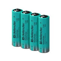 Батарейка Defender алкалиновая LR6-4BL AA, PowerPulse, 4шт, в блистере
