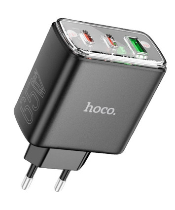 СЗУ HOCO CS44A , 2xType-C + USB-A, 65W, черный