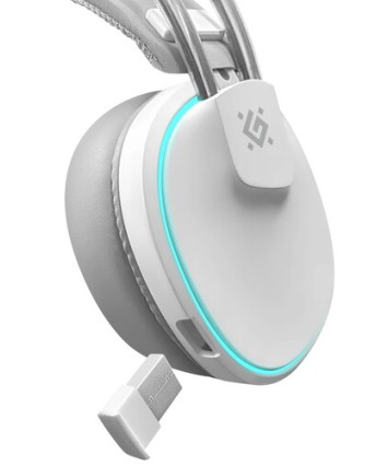 Беспроводная гарнитура игровая Defender Tsunami BT/2.4G, белый