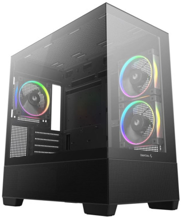 Корпус mATX без БП Deepcool CG380 3F, черный