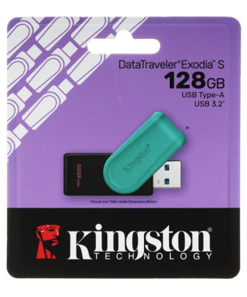 Флеш накопитель 128Gb USB 3.2 Kingston DataTraveler Exodia S Флеш накопитель 128Gb USB 3.2 Kingston DataTraveler Exodia S