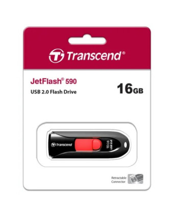 Флеш накопитель 16Gb USB 2.0 Transcend JetFlash 590, черный