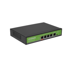 Коммутатор Digma DSP204G-1G-T80, 5port, PoE