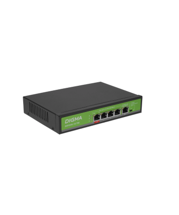 Коммутатор Digma DSP204G-1G-T80, 5port, PoE
