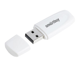 Флеш накопитель 4Gb USB 2.0 Smartbuy Scout (SB004GB2SCW), белый