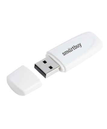 Флеш накопитель 4Gb USB 2.0 Smartbuy Scout (SB004GB2SCW), белый