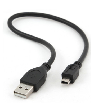 Кабель USB - miniUSB Cablexpert CCP-USB2-AM5P-1 0.3m, черный