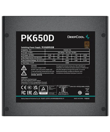 Блок питания 650W DeepCool PK650D