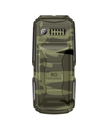 Мобильный телефон BQ-2430L Tank Connect, камуфляжный/серый