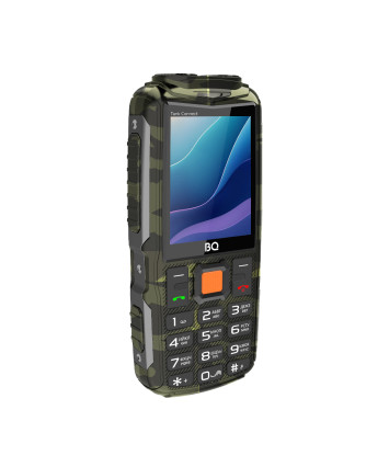 Мобильный телефон BQ-2430L Tank Connect, камуфляжный/серый