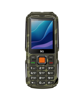 Мобильный телефон BQ-2430L Tank Connect, камуфляжный/серый
