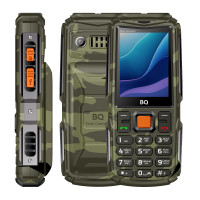 Мобильный телефон BQ-2430L Tank Connect, камуфляжный/серый