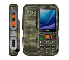 Мобильный телефон BQ-2430L Tank Connect, камуфляжный/серый