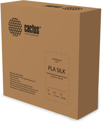 Пластик для 3D принтера Cactus CS-3D-PLA-1KG-S-BL PLA SILK d1.75мм 1кг L326м 1цв. черный шёлк Пластик для 3D принтера Cactus CS-3D-PLA-1KG-S-BL PLA SILK d1.75мм 1кг L326м 1цв. черный шёлк