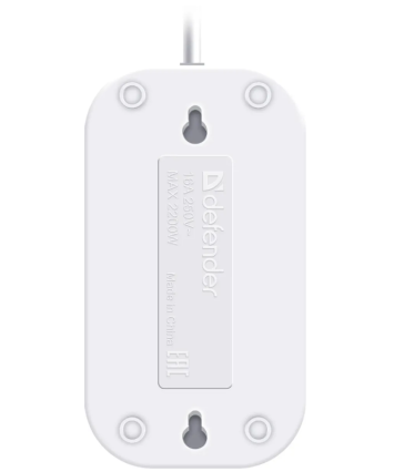 Удлинитель без заземления Defender B220 5 м, 2 розетки
