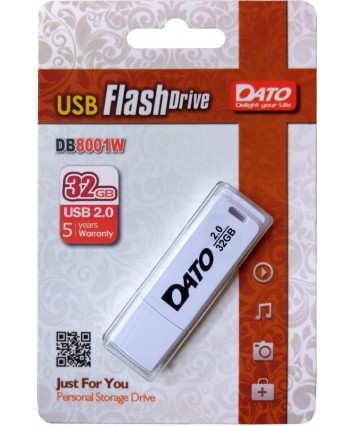 Флеш накопитель 32Gb USB 2.0 Dato DB8001W белый
