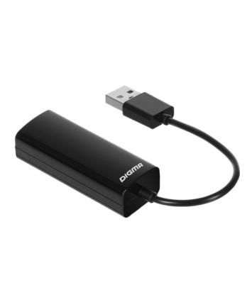 Проводной сетевой USB LAN адаптер Digma D-USB2-LAN100, RJ45 100Mbps USB 2.0