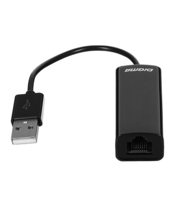 Проводной сетевой USB LAN адаптер Digma D-USB2-LAN100, RJ45 100Mbps USB 2.0