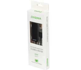 Проводной сетевой USB LAN адаптер Digma D-USB2-LAN100, RJ45 100Mbps USB 2.0