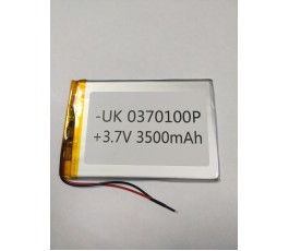 Батарея (аккумулятор) (Li-ion 3.7В 3500мА·ч), (100*70*3 мм) UK 0370100 2Pin