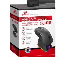 Мышь беспроводная игровая Redragon Ebony Standard, BT+2.4G, черный