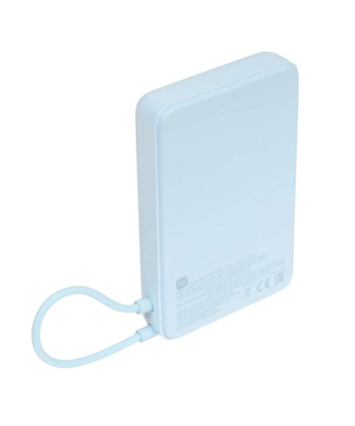 Портативный аккумулятор Xiaomi Magnetic Power Bank (встроенный кабель), 10000mAh, голубой