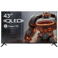 Телевизор 43" Sber SDX 43UQ6033, QLED, 4K Ultra HD, 60 Гц, SMART TV, Салют ТВ, черный