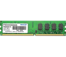 Модуль памяти DDR2 2Gb PC6400 800MHz Patriot PSD22G80026