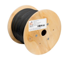 Кабель внешний витая пара на тросу Бухта 305м NetLink NL-CU FTP 4PR (PE-FTP-5e-4x2x24AWG-SW)(7420)