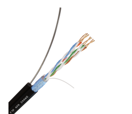 Кабель внешний витая пара на тросу Бухта 305м NetLink NL-CU FTP 4PR (PE-FTP-5e-4x2x24AWG-SW)(7420)