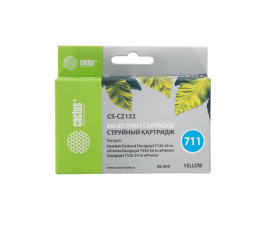 Картридж струйный Cactus CS-CZ132 №711 26мл, желтый