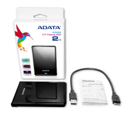 Внешний накопитель HDD 2Tb A-Data HV620 USB 3.1 Черный (AHV620S-2TU31-CBK)