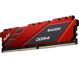 Модуль памяти DDR4 8Gb PC25600 3200Mhz Netac Shadow NTSDD4P32SP-08R Red, с радиатор